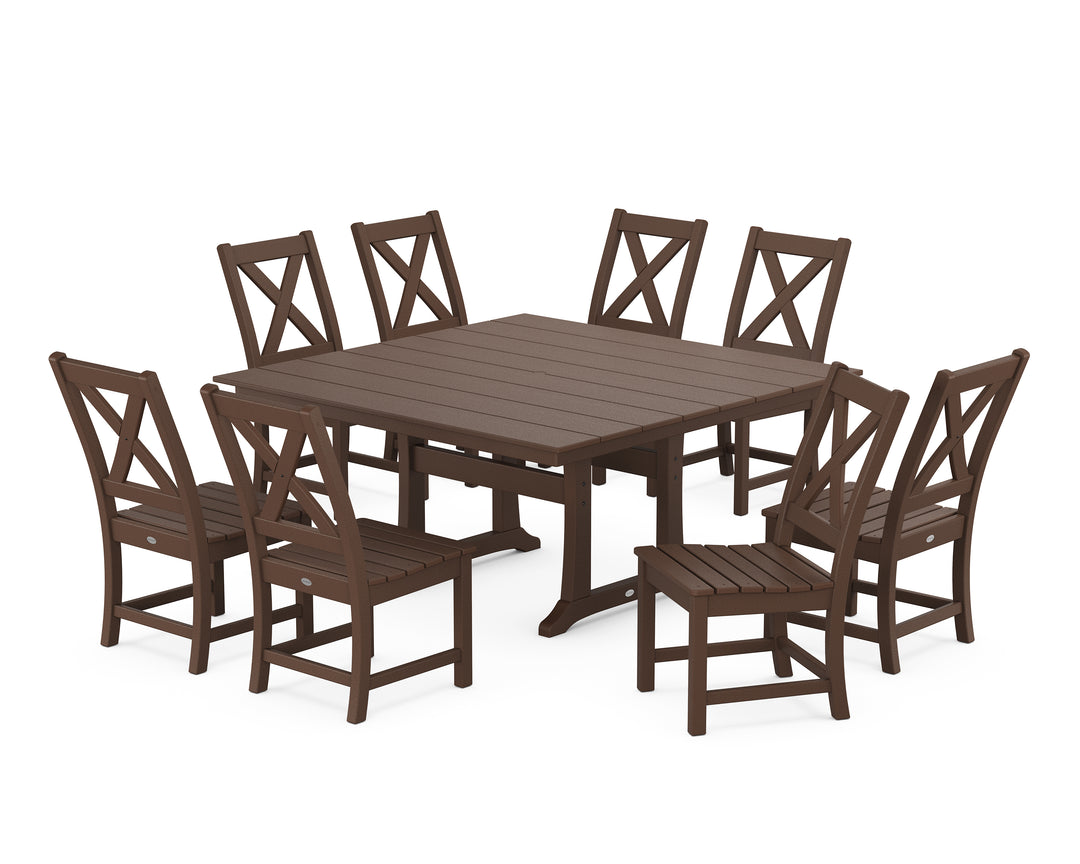 POLYWOOD® Braxton Side Chair 9-Piece Farmhouse Dining Set