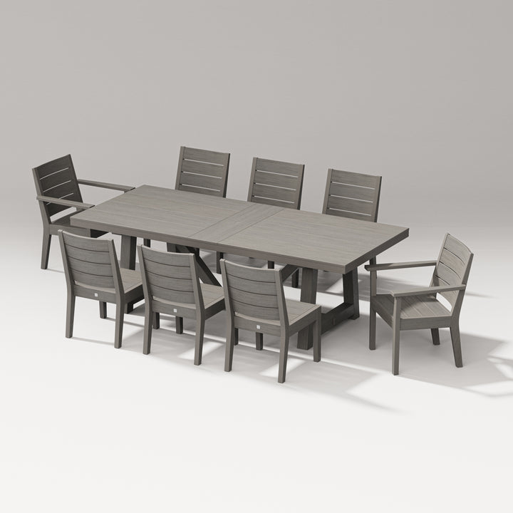 PW Designer Series Latitude 9-Piece A-Frame Table Dining Set