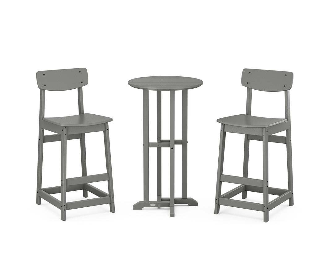 POLYWOOD® Modern Studio Urban Bar Chair 3-Piece Bistro Set