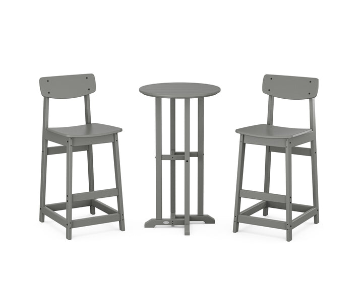 POLYWOOD® Modern Studio Urban Bar Chair 3-Piece Bistro Set