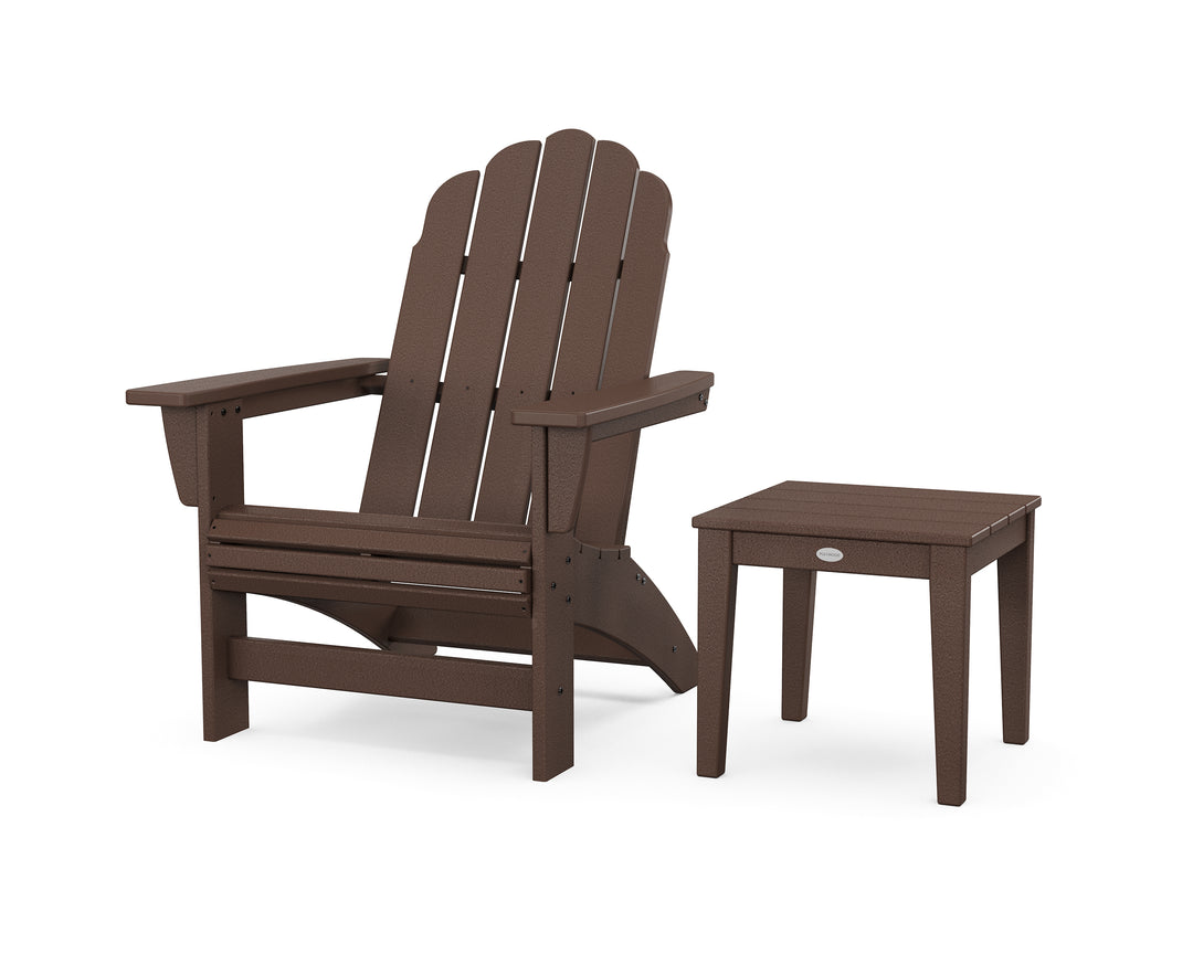 POLYWOOD® Vineyard Grand Adirondack Chair with Side Table