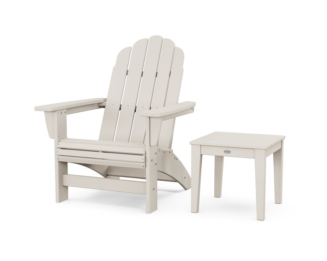 POLYWOOD® Vineyard Grand Adirondack Chair with Side Table