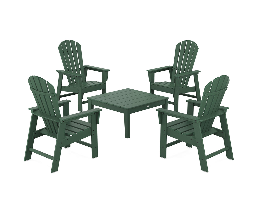 POLYWOOD® 5-Piece South Beach Casual Chair Conversation Set with 36" Conversation Table