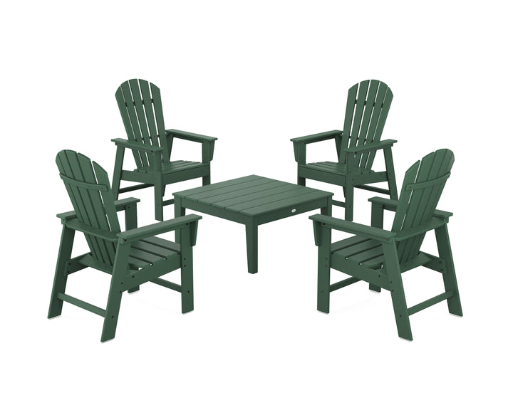 POLYWOOD® 5-Piece South Beach Casual Chair Conversation Set with 36" Conversation Table