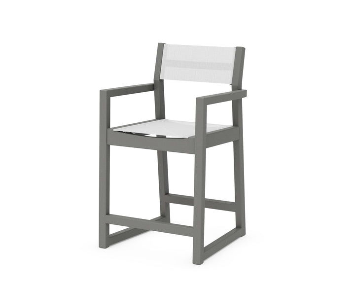 POLYWOOD® EDGE Sling Counter Arm Chair
