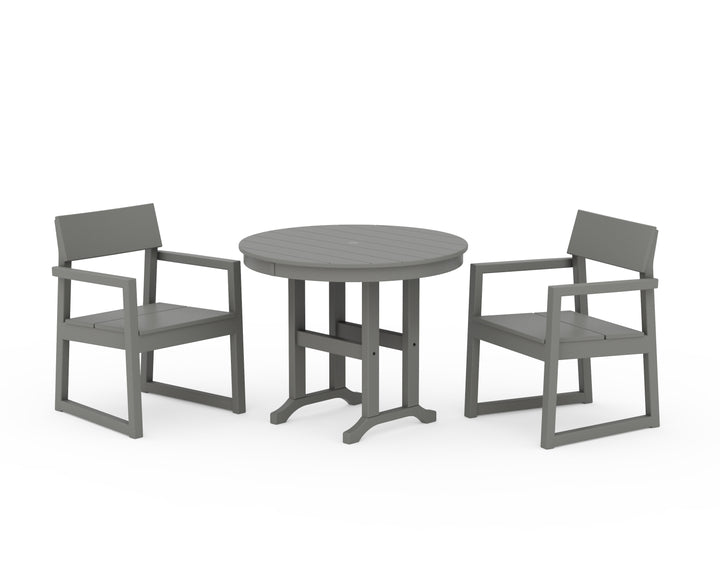 POLYWOOD® EDGE 3-Piece Round Dining Set