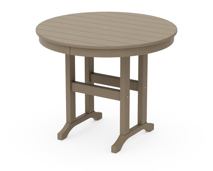POLYWOOD® 36" Round Farmhouse Dining Table