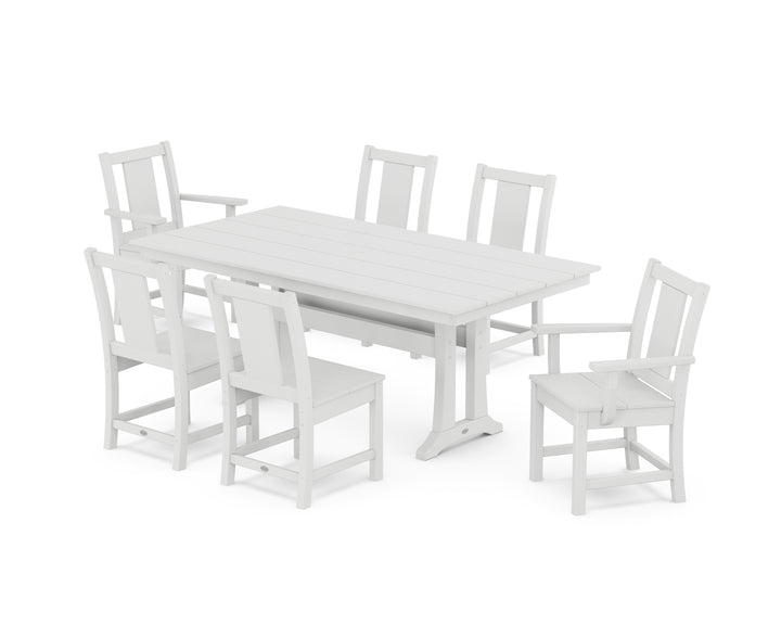 POLYWOOD® Prairie 7-Piece Farmhouse Dining Set with Trestle Legs