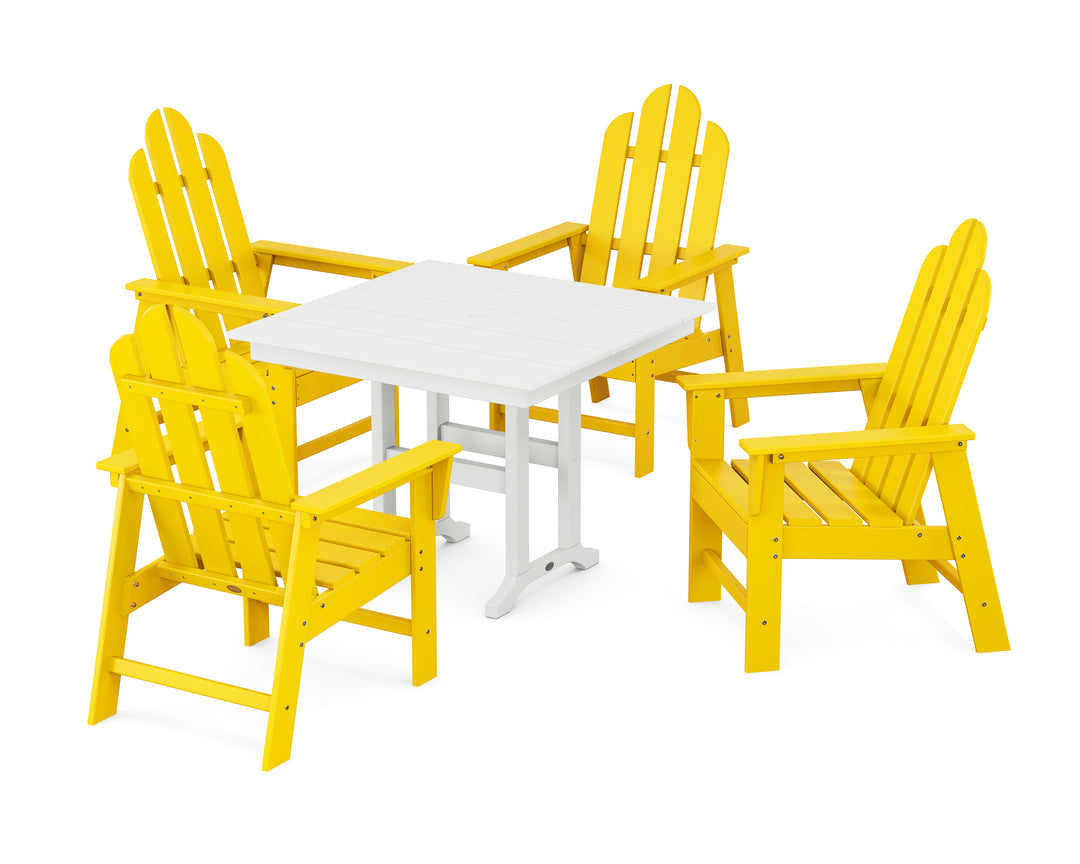 POLYWOOD® Long Island 5-Piece Farmhouse Dining Set
