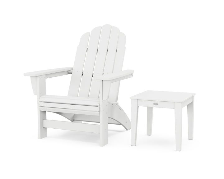POLYWOOD® Vineyard Grand Adirondack Chair with Side Table