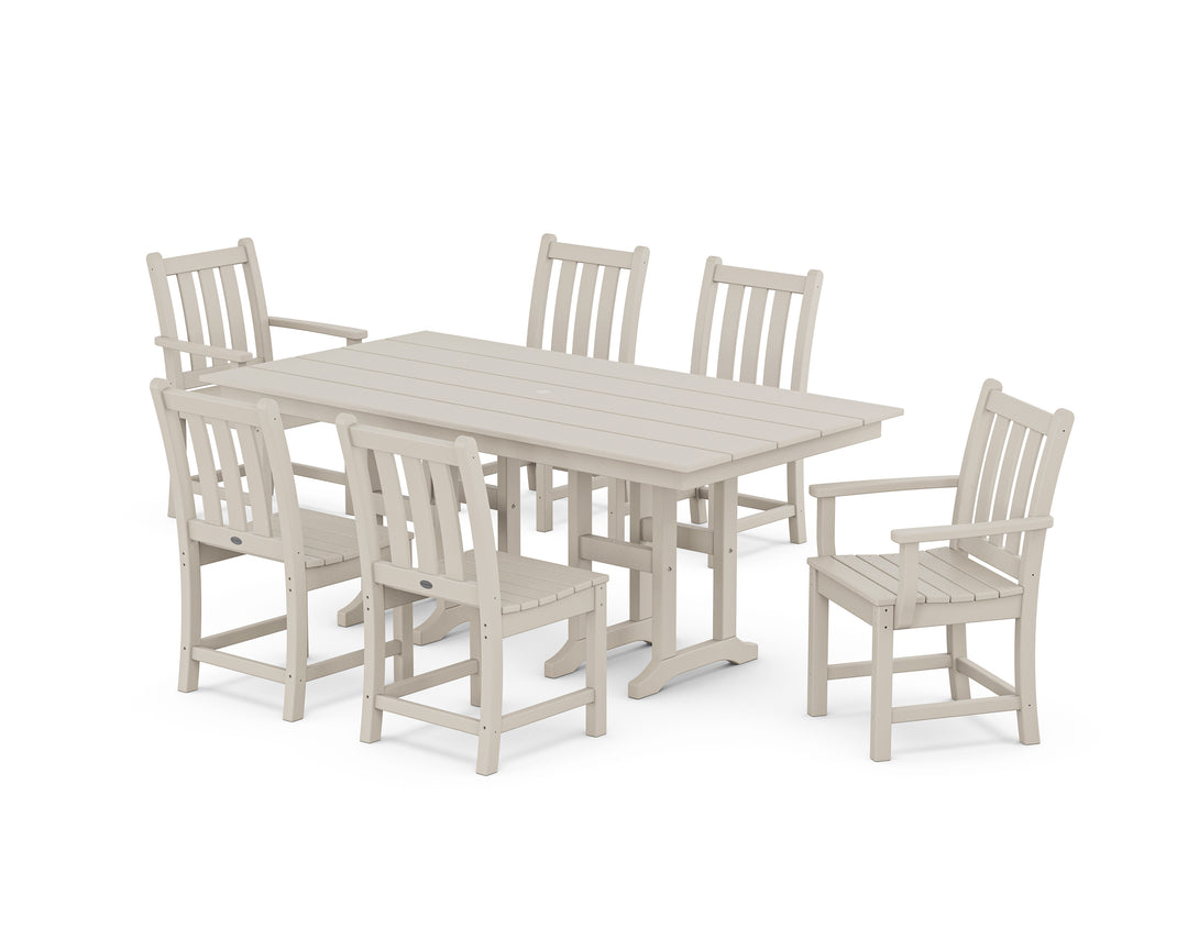 POLYWOOD® Traditional Garden 7-Piece Farmhouse Dining Set