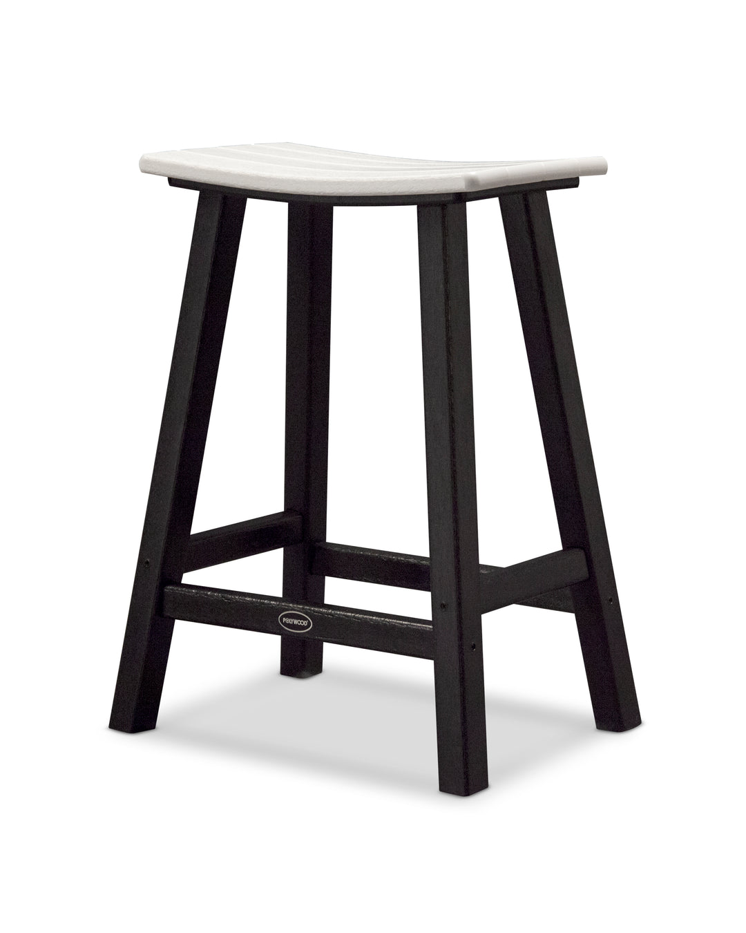 POLYWOOD® Contempo 24" Saddle Counter Stool
