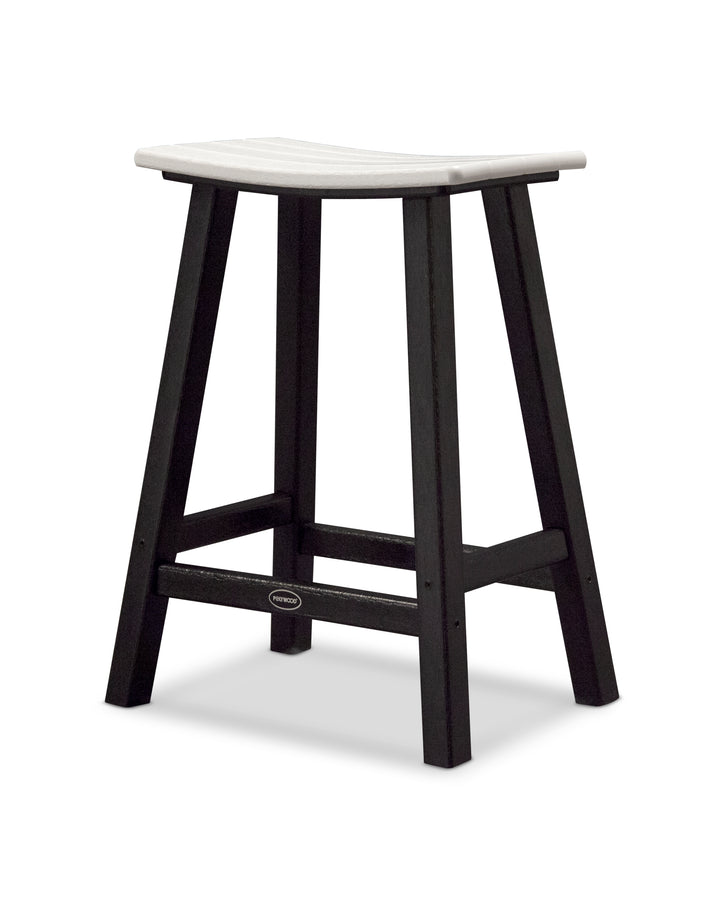 POLYWOOD® Contempo 24" Saddle Counter Stool