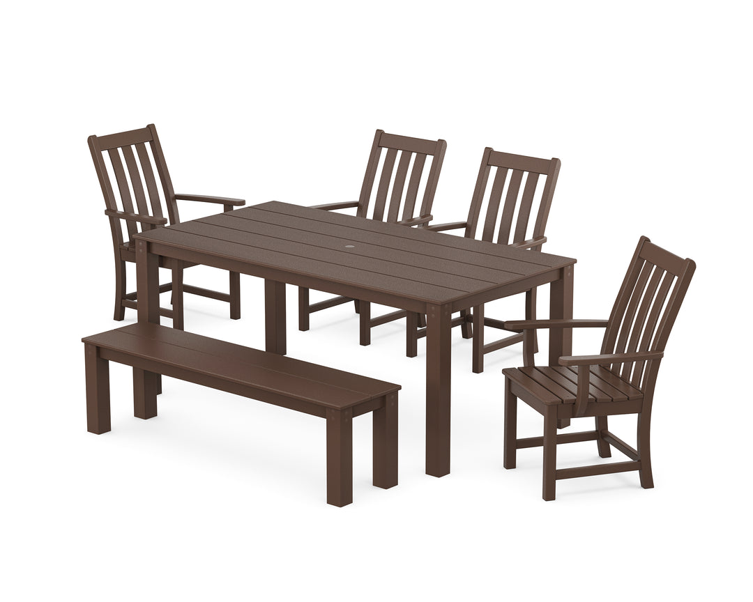 POLYWOOD® Vineyard 6-Piece Parsons Dining Set with Bench