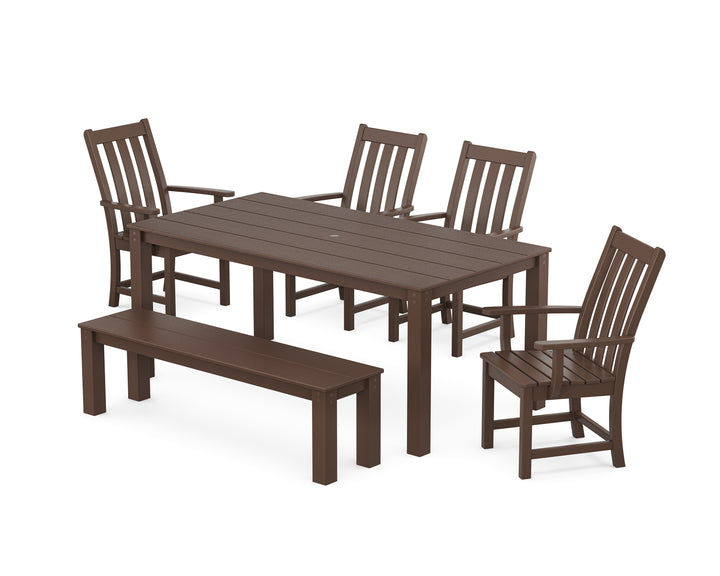 POLYWOOD® Vineyard 6-Piece Parsons Dining Set with Bench