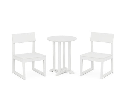 EDGE Side Chair 3-Piece Round Bistro Dining Set