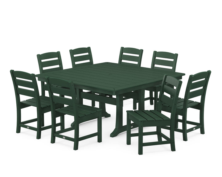 POLYWOOD® Lakeside 9-Piece Nautical Trestle Dining Set