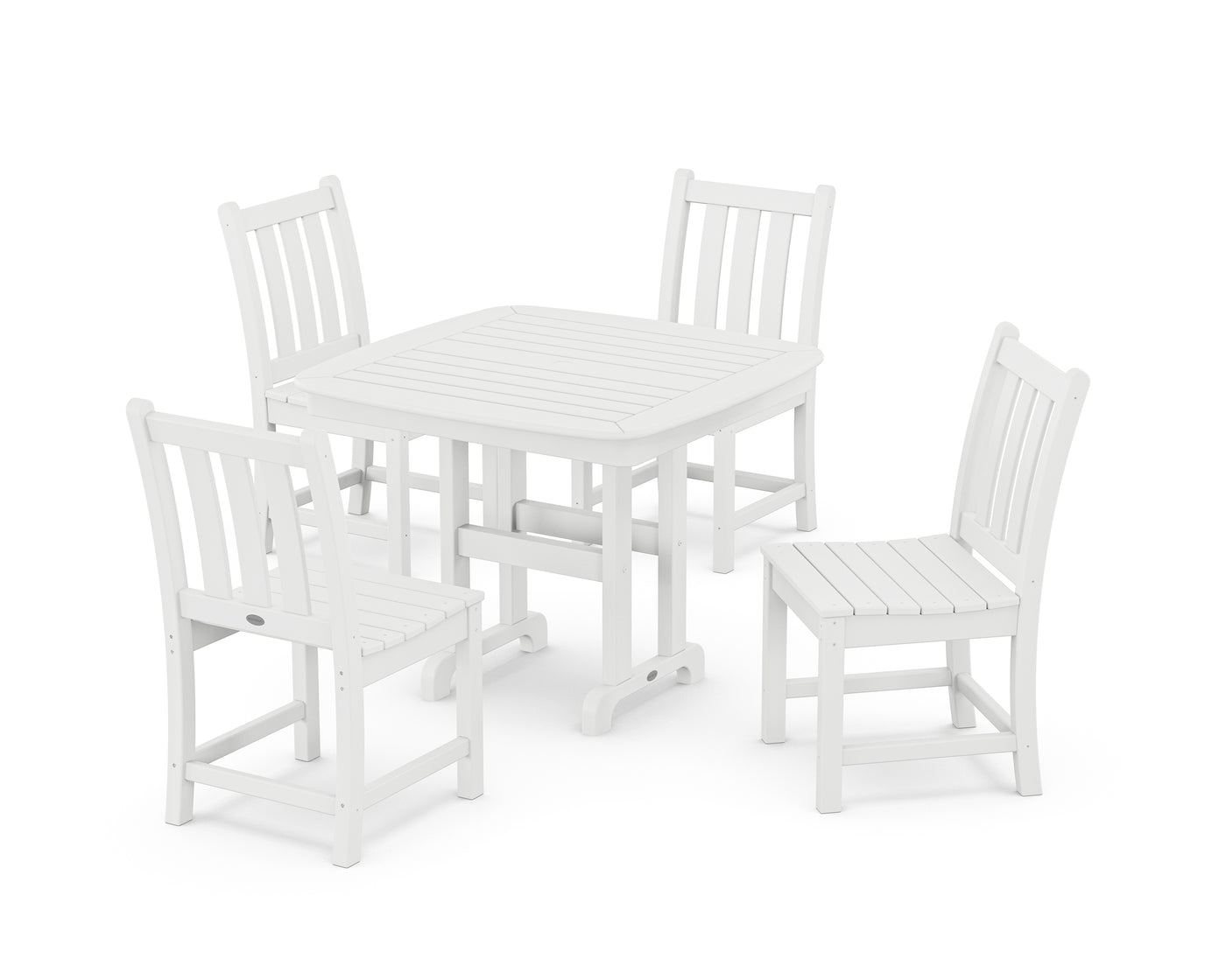 Traditional Garden Side Chair 5-Piece Dining Set