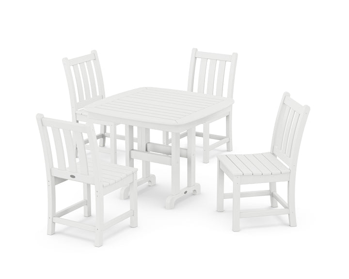 POLYWOOD® Traditional Garden Side Chair 5-Piece Dining Set