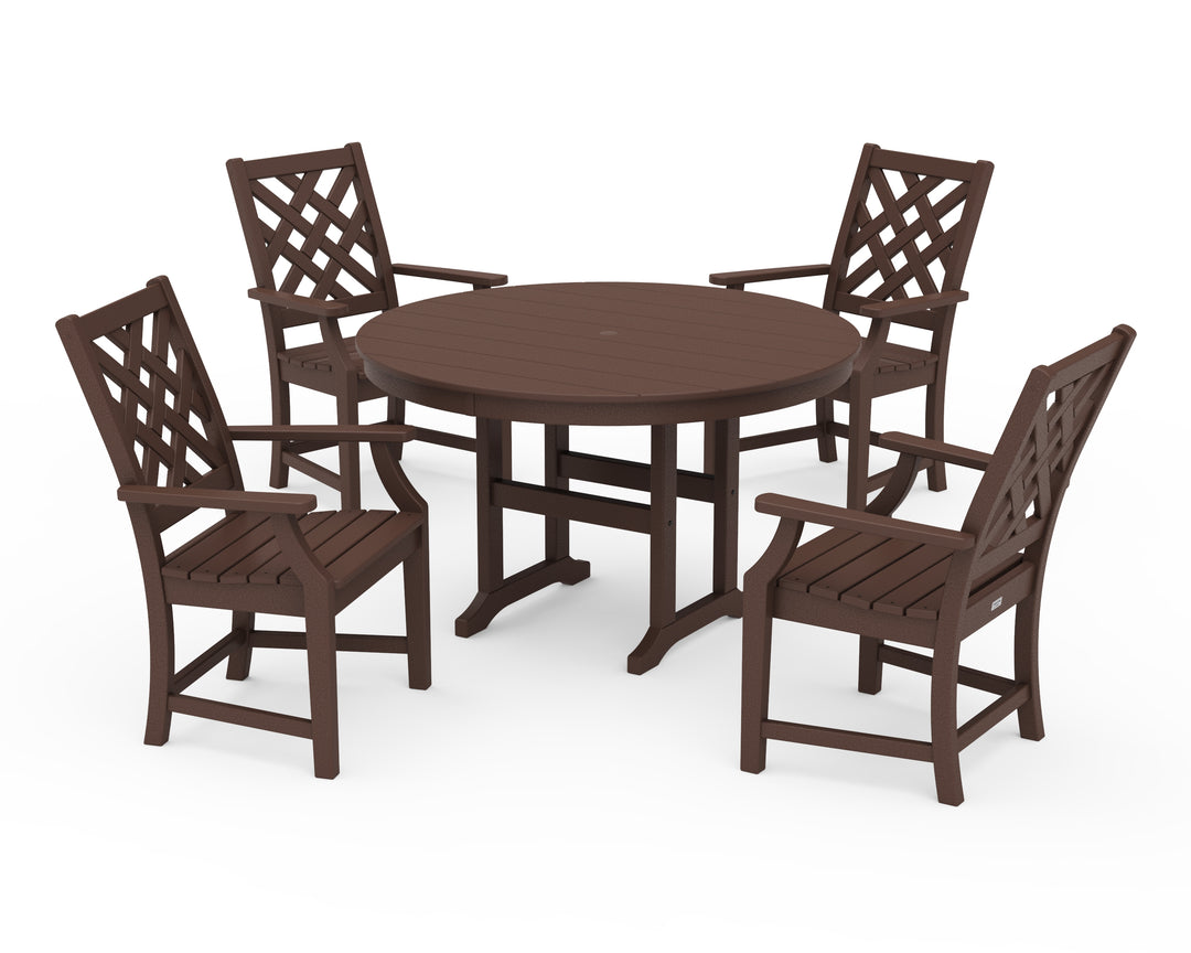Country Living Wovendale 5-Piece Round Farmhouse Dining Set