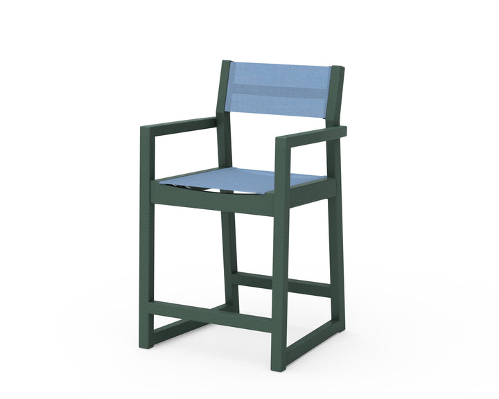 POLYWOOD® EDGE Sling Counter Arm Chair