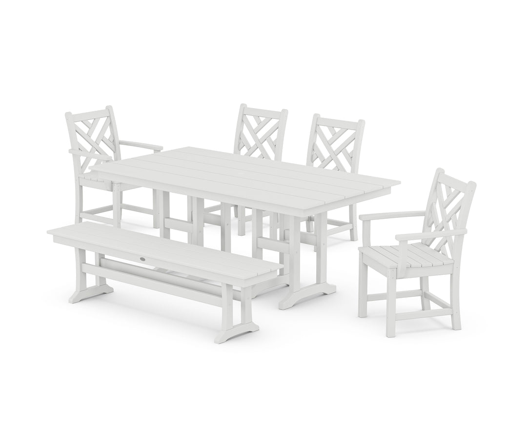 POLYWOOD® Chippendale 6-Piece Farmhouse Dining Set