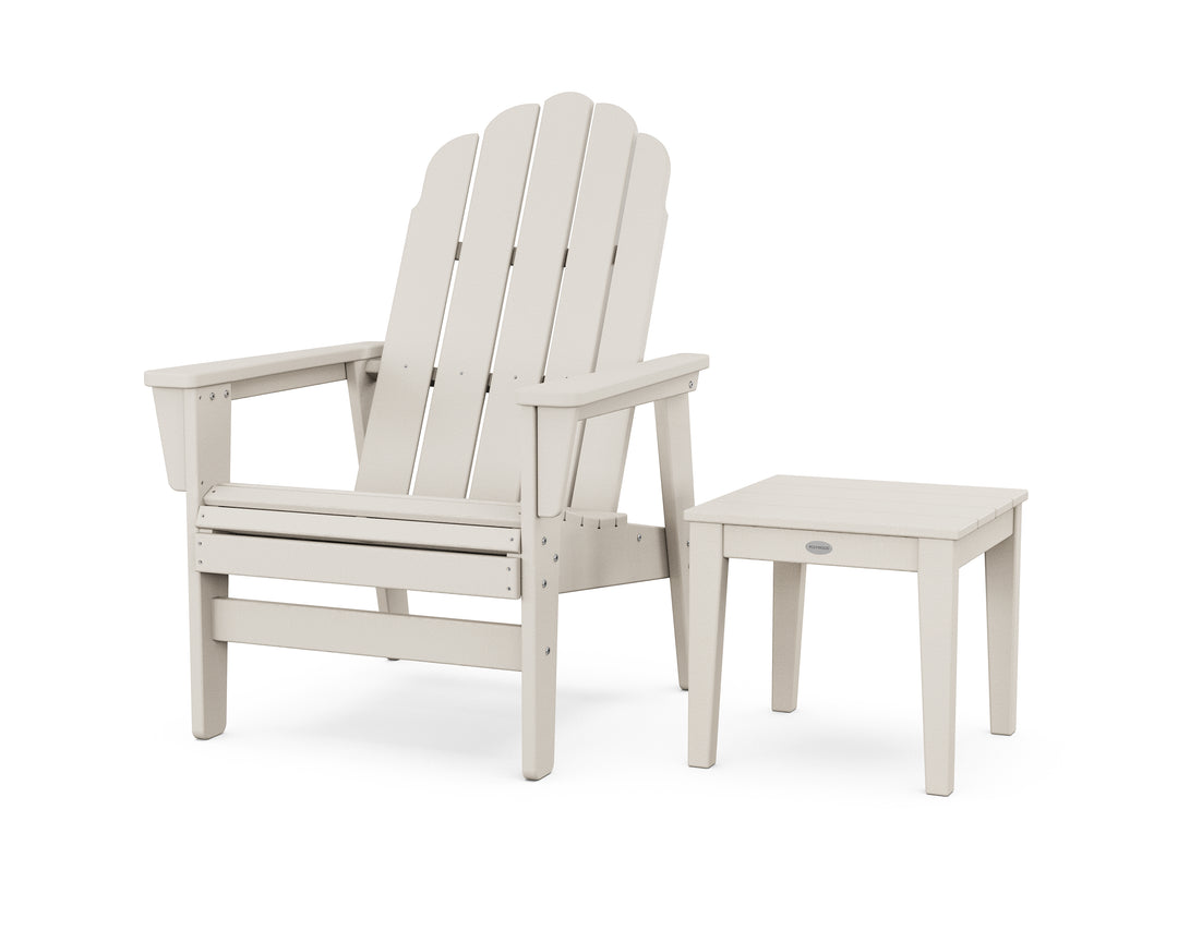 POLYWOOD® Vineyard Grand Upright Adirondack Chair with Side Table