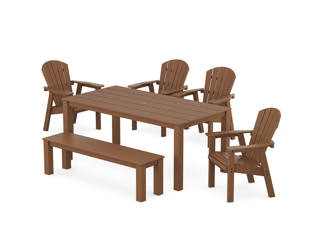 POLYWOOD® Seashell 6-Piece Parsons Dining Set with Bench