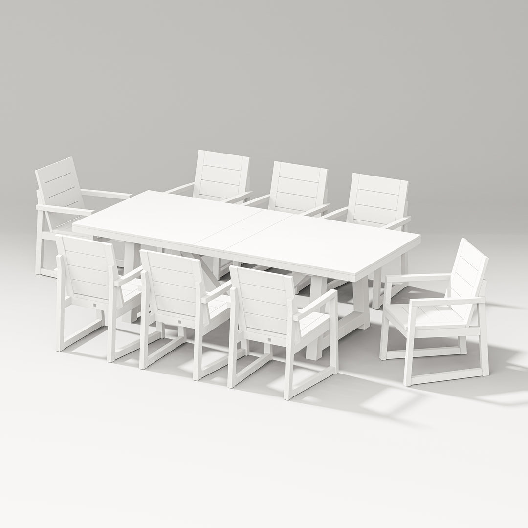 PW Designer Series Elevate 9-Piece A-Frame Table Dining Set