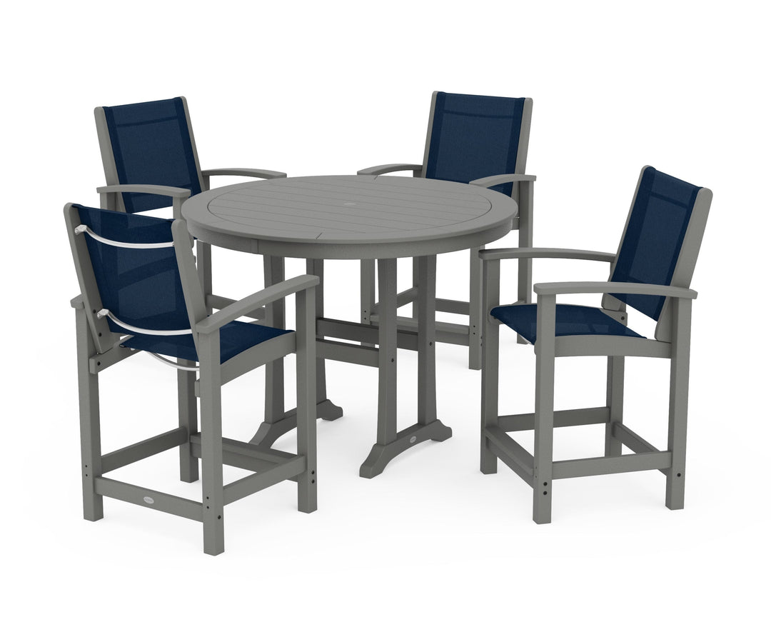 POLYWOOD® Coastal 5-Piece Counter Set