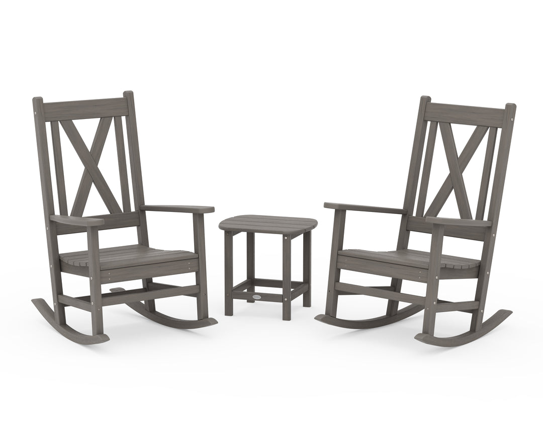 POLYWOOD® Braxton 3-Piece Porch Rocking Chair Set