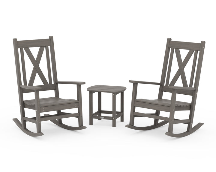 POLYWOOD® Braxton 3-Piece Porch Rocking Chair Set