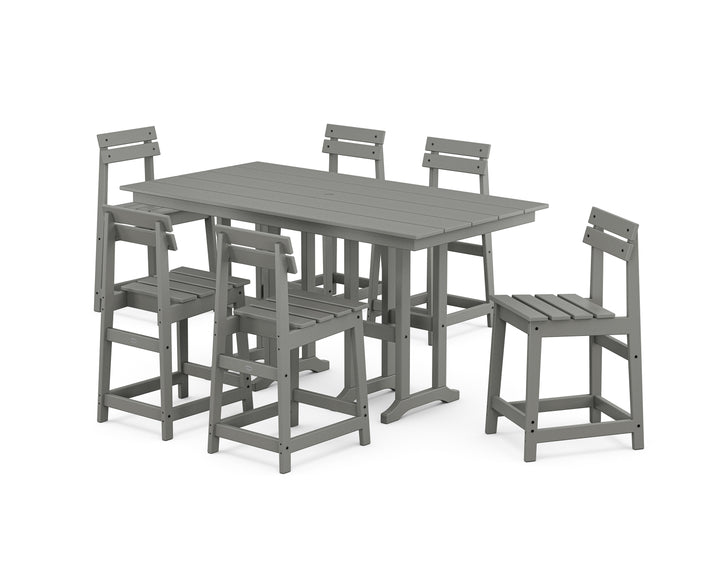 POLYWOOD® Modern Studio Plaza Counter Chair 7-Piece Set