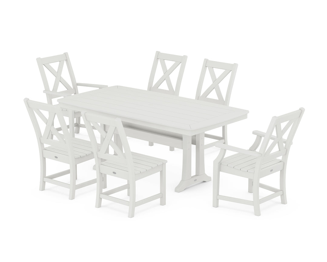 POLYWOOD® Braxton 7-Piece Dining Set with Trestle Legs