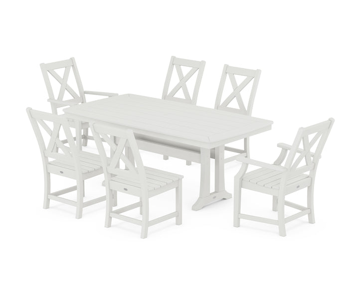POLYWOOD® Braxton 7-Piece Dining Set with Trestle Legs