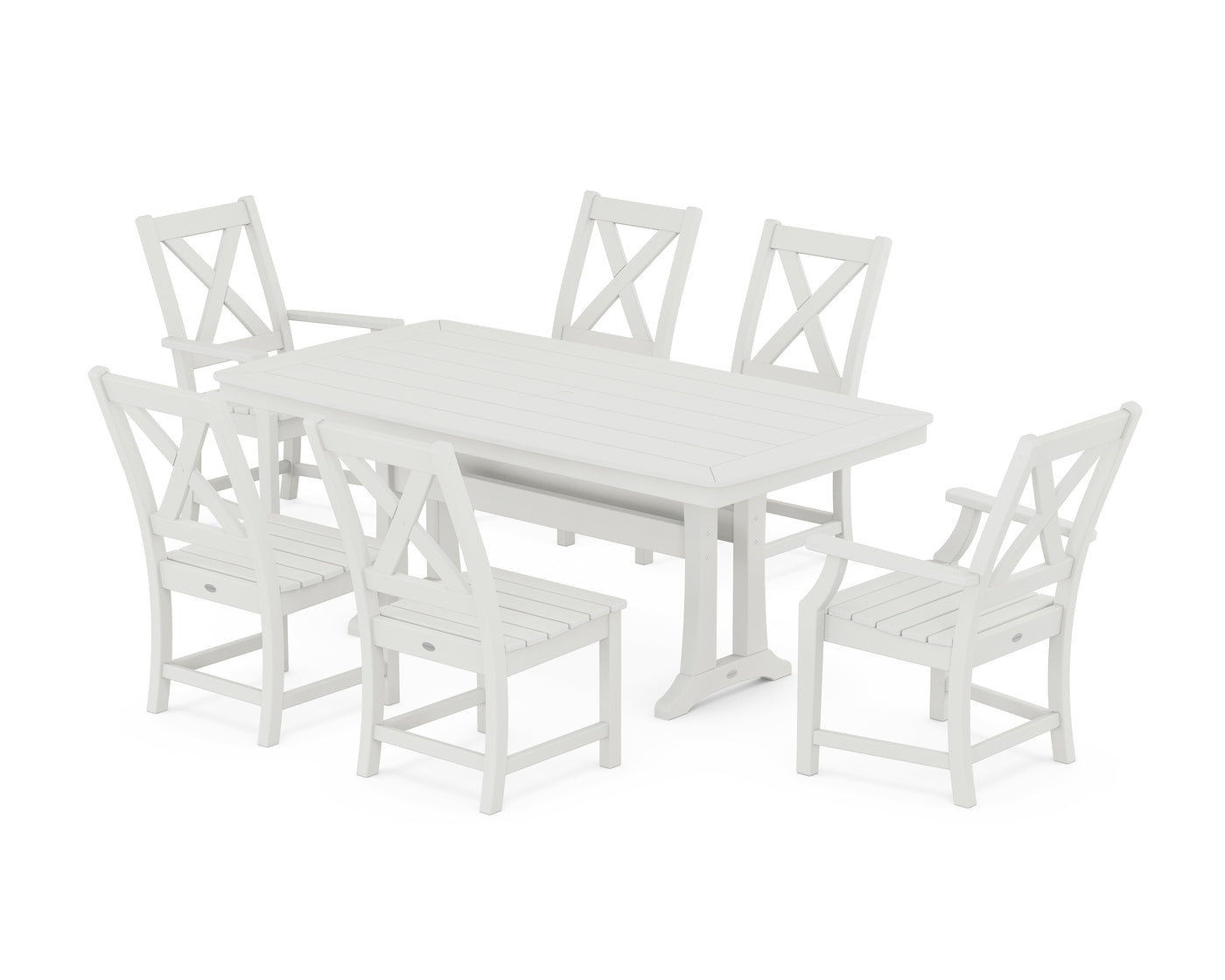 Braxton 7-Piece Dining Set with Trestle Legs