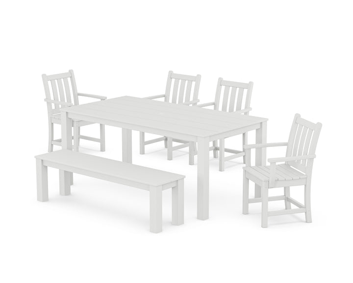 POLYWOOD® Traditional Garden 6-Piece Parsons Dining Set with Bench