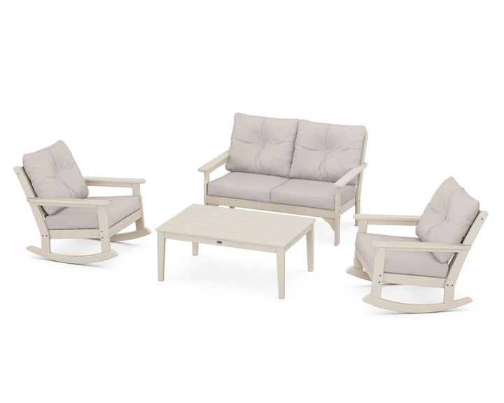 POLYWOOD® Vineyard 4-Piece Deep Seating Rocking Chair Set