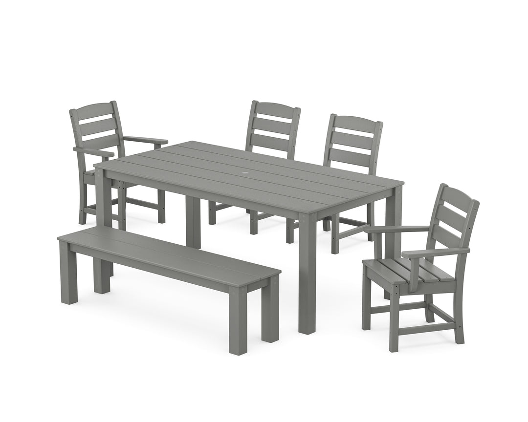 POLYWOOD® Lakeside 6-Piece Parsons Dining Set with Bench