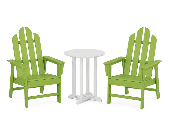 POLYWOOD® Long Island 3-Piece Round Bistro Dining Set