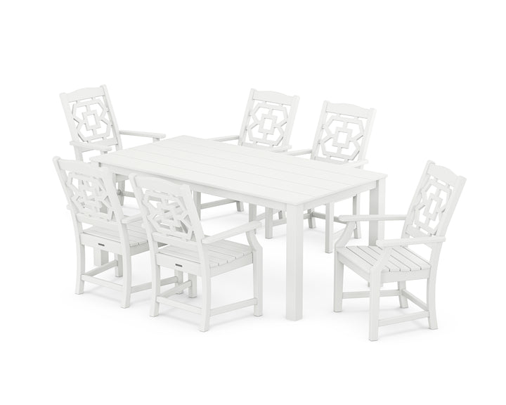 Martha Stewart by POLYWOOD® Chinoiserie Arm Chair 7-Piece Parsons Dining Set