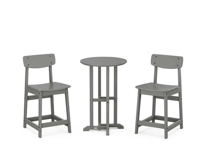 POLYWOOD® Modern Studio Urban Chair 3-Piece Bistro Counter Set