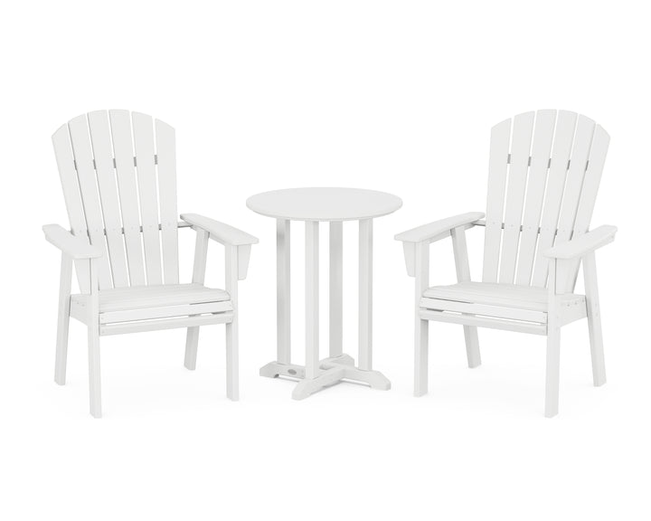 POLYWOOD® Nautical Adirondack 3-Piece Round Bistro Dining Set
