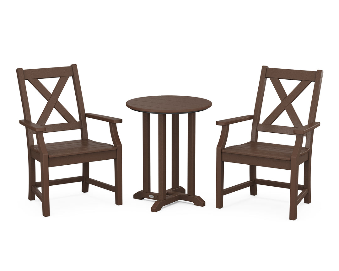 POLYWOOD® Braxton 3-Piece Round Bistro Dining Set