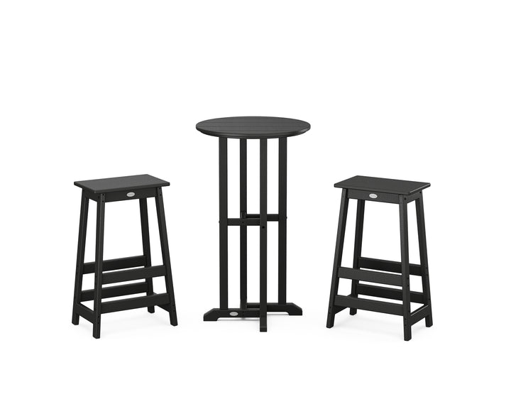 POLYWOOD® Modern Studio Bar Stool 3-Piece Bistro Set