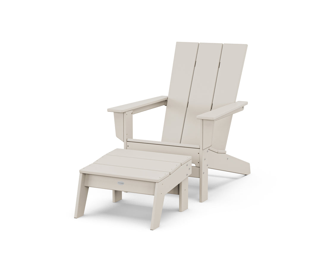 POLYWOOD® Modern Studio Adirondack Chair with Ottoman