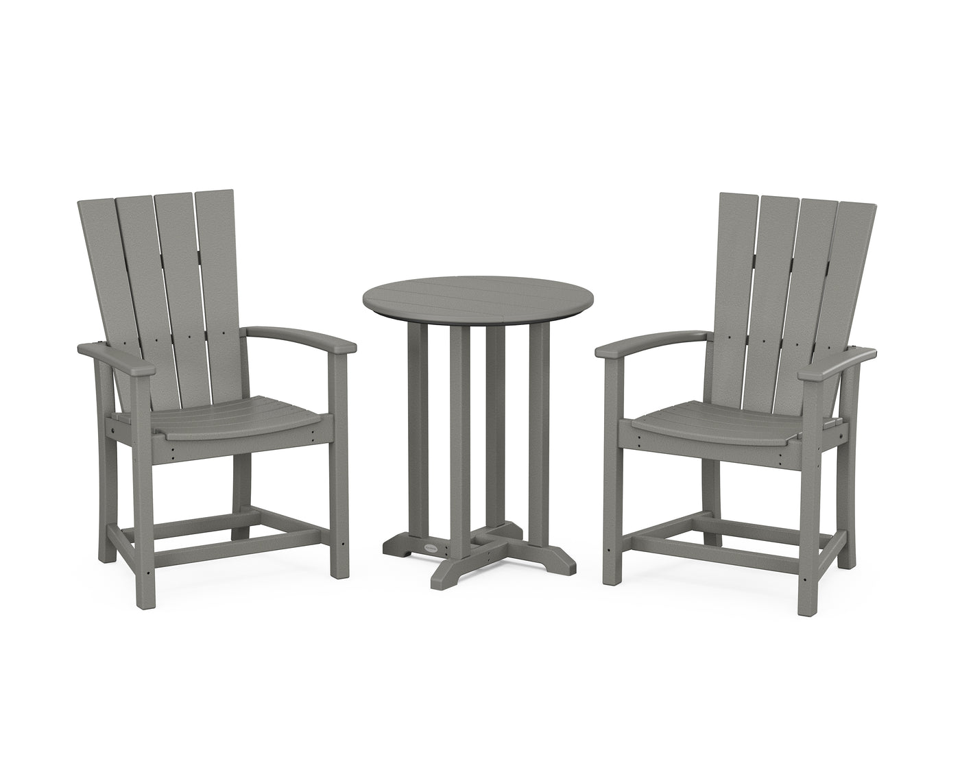 Quattro 3-Piece Round Farmhouse Bistro Dining Set