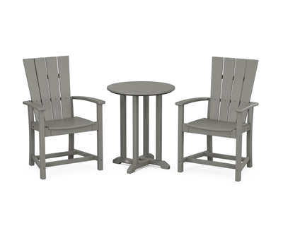 Quattro 3-Piece Round Farmhouse Bistro Dining Set