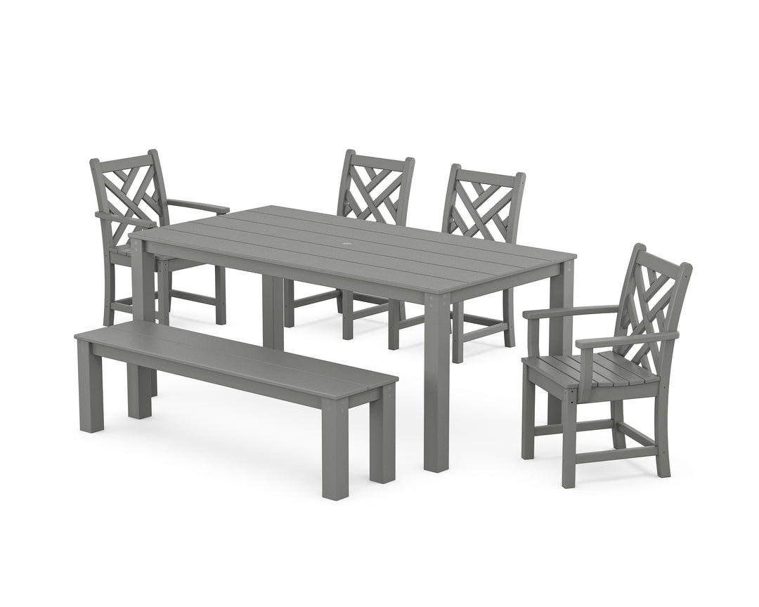 POLYWOOD® Chippendale 6-Piece Parsons Dining Set with Bench