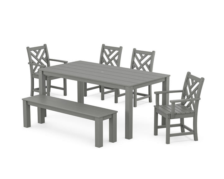 POLYWOOD® Chippendale 6-Piece Parsons Dining Set with Bench